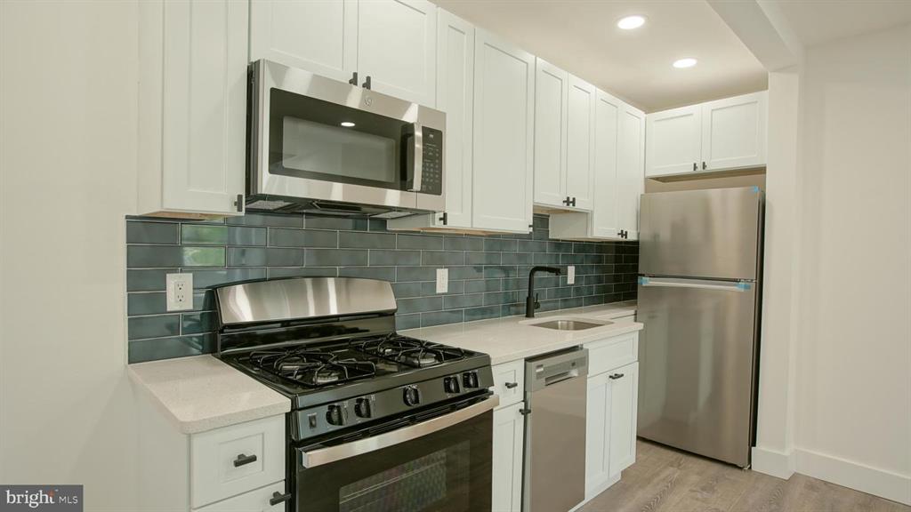 Open kitchen and dining area