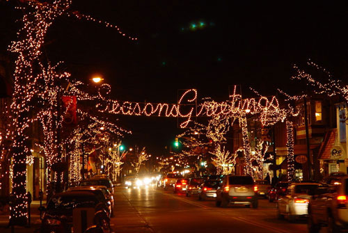 Downtown Collingswood in the evening
