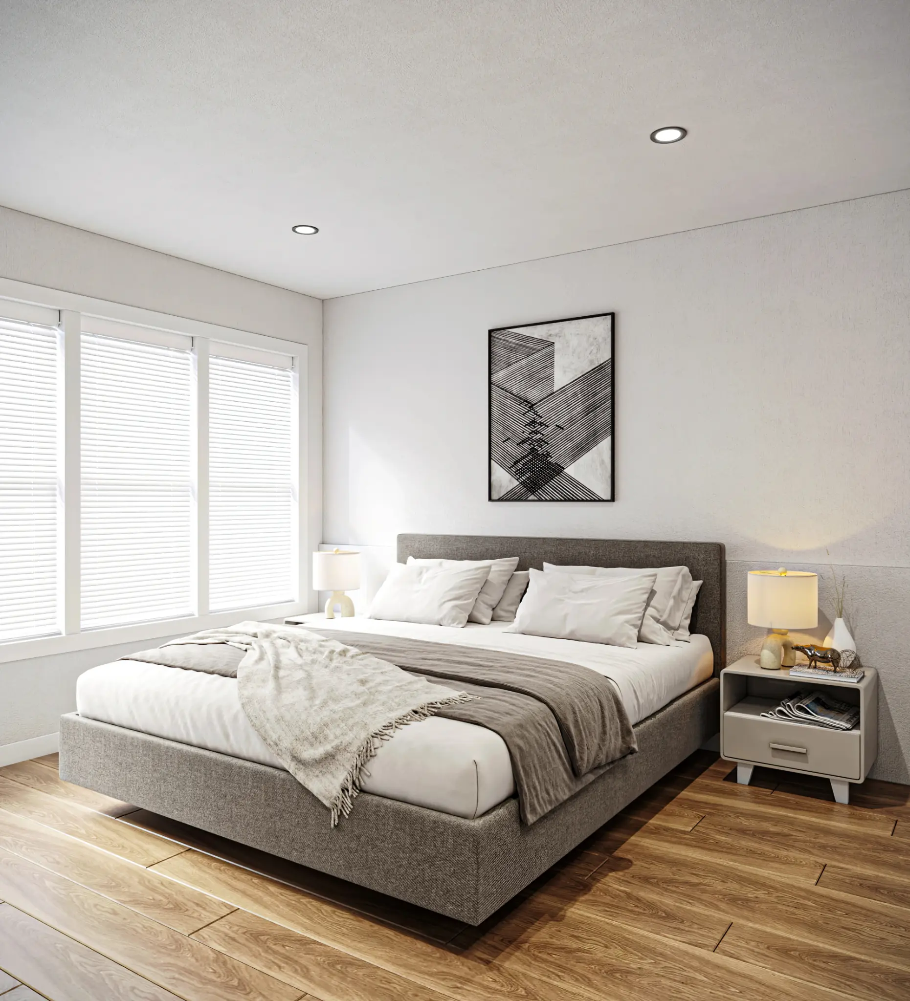 Cozy studio bedroom space