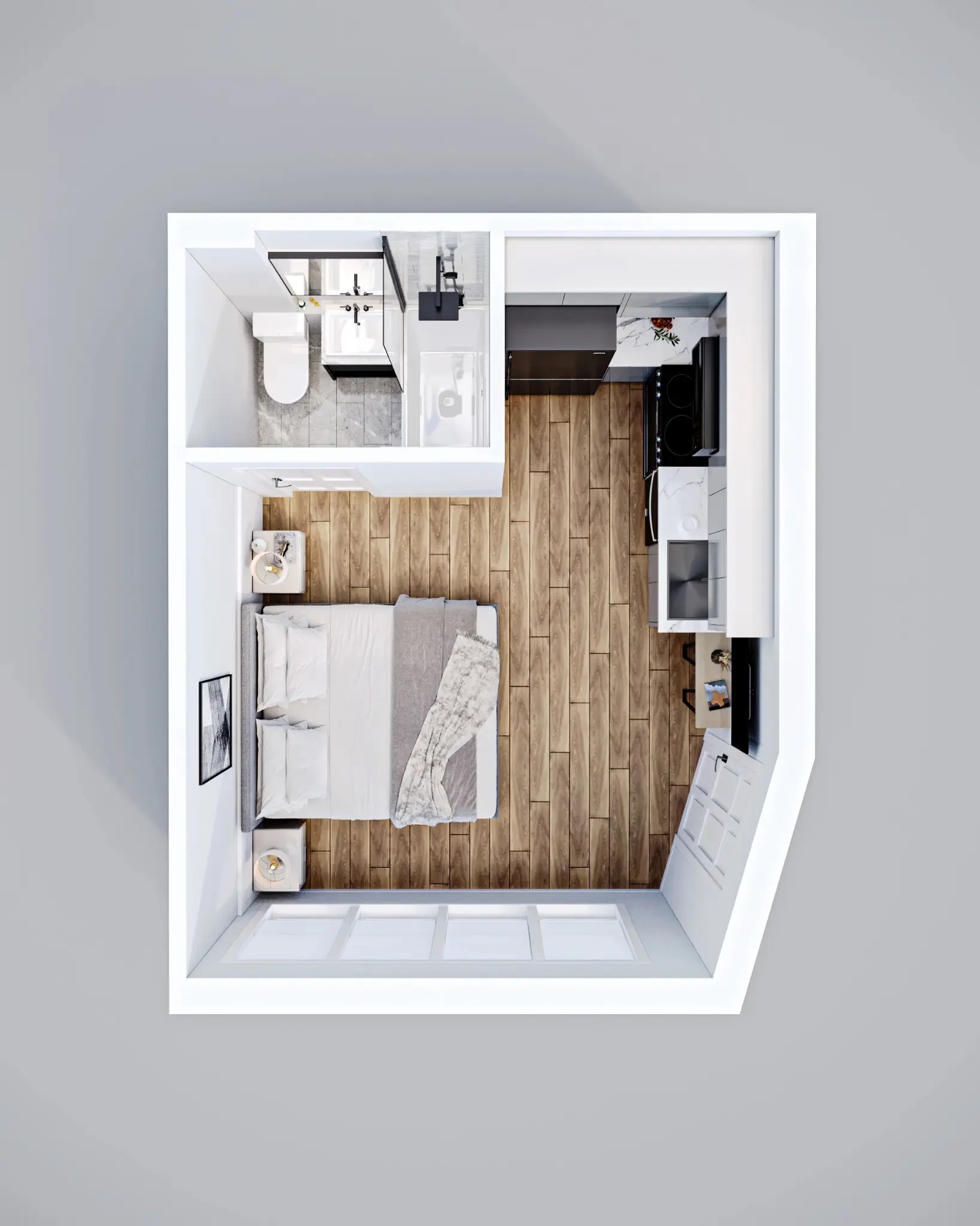 Studio apartment at Bellevue Terrace
